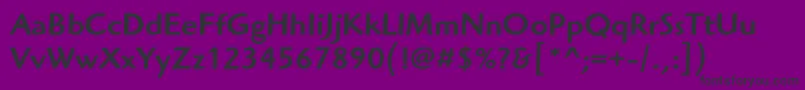 フォントHighlanderstdMedium – 紫の背景に黒い文字