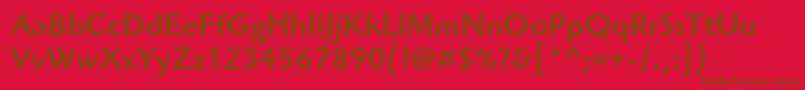 HighlanderstdMedium Font – Brown Fonts on Red Background