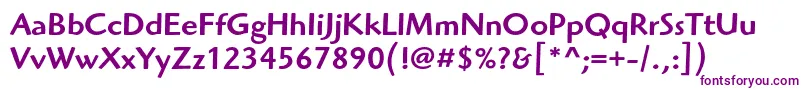 HighlanderstdMedium-fontti – violetit fontit valkoisella taustalla
