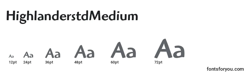 HighlanderstdMedium Font Sizes