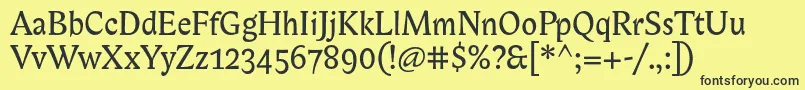Biblonitc Font – Black Fonts on Yellow Background