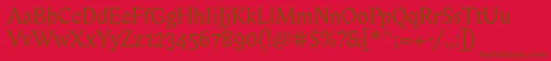 Biblonitc Font – Brown Fonts on Red Background