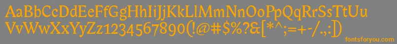 Biblonitc Font – Orange Fonts on Gray Background