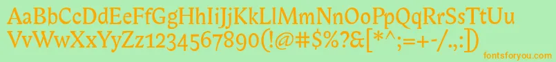 Biblonitc Font – Orange Fonts on Green Background