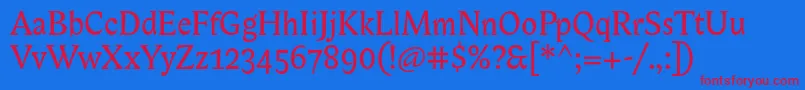 Biblonitc Font – Red Fonts on Blue Background