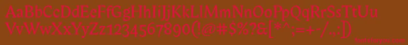 Biblonitc Font – Red Fonts on Brown Background