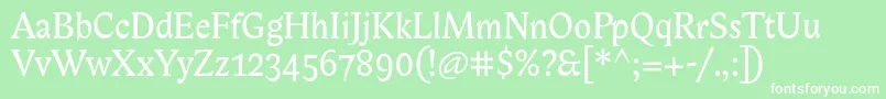 Biblonitc Font – White Fonts on Green Background