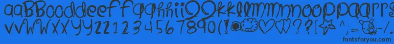 Cloudsandblue Font – Black Fonts on Blue Background