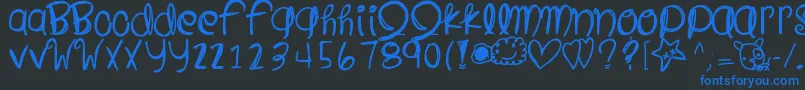 Cloudsandblue Font – Blue Fonts on Black Background