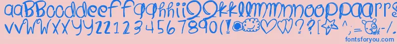 Cloudsandblue Font – Blue Fonts on Pink Background