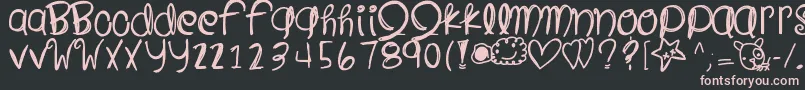 Cloudsandblue Font – Pink Fonts on Black Background