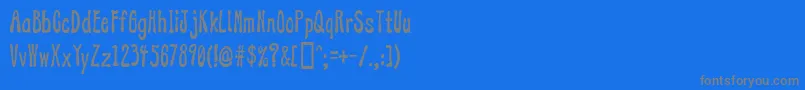 フォントAddjazz – 青い背景に灰色の文字