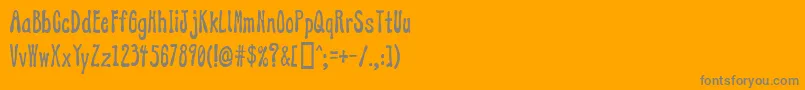 フォントAddjazz – オレンジの背景に灰色の文字