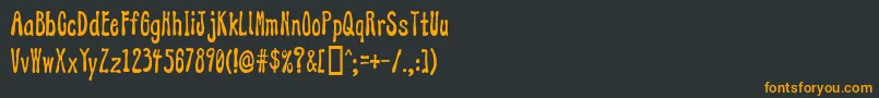 フォントAddjazz – 黒い背景にオレンジの文字