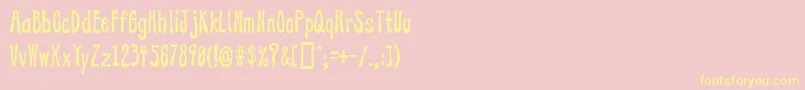 Addjazz Font – Yellow Fonts on Pink Background