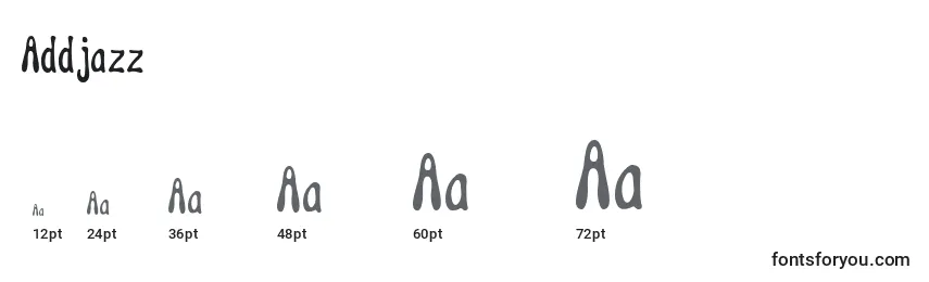 Размеры шрифта Addjazz