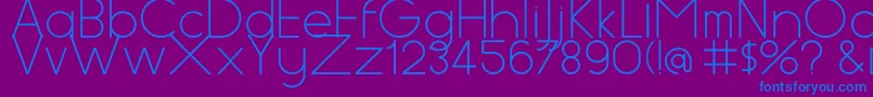 Aspex Font – Blue Fonts on Purple Background