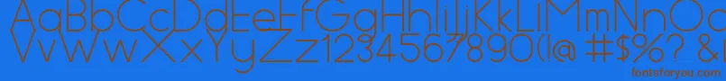 Aspex Font – Brown Fonts on Blue Background