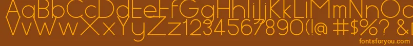 Aspex Font – Orange Fonts on Brown Background