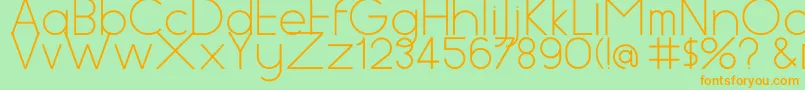 Aspex Font – Orange Fonts on Green Background