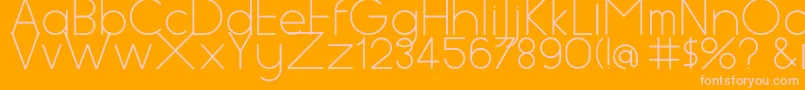 Aspex Font – Pink Fonts on Orange Background
