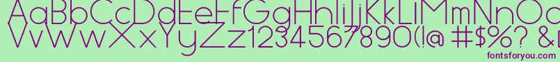 Aspex Font – Purple Fonts on Green Background