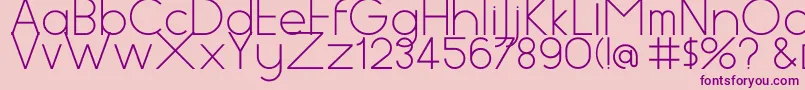 Aspex Font – Purple Fonts on Pink Background