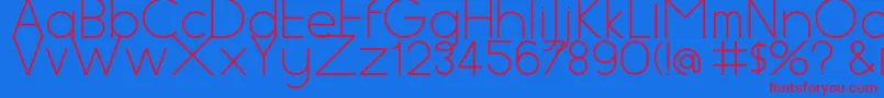 Aspex Font – Red Fonts on Blue Background