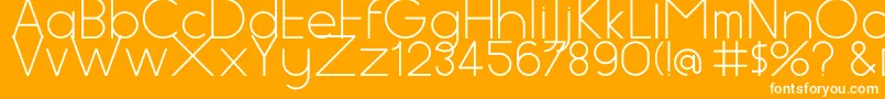 Aspex Font – White Fonts on Orange Background