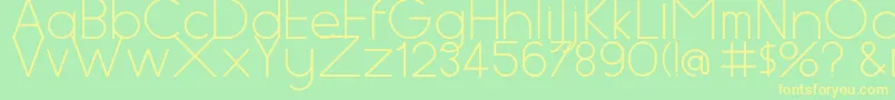 Aspex Font – Yellow Fonts on Green Background