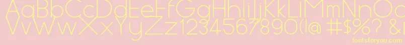 Aspex Font – Yellow Fonts on Pink Background