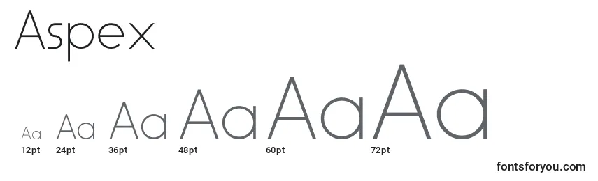 Aspex Font Sizes