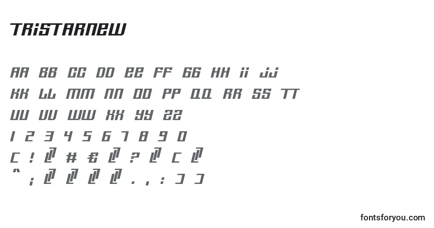 A fonte TristarNew – alfabeto, números, caracteres especiais