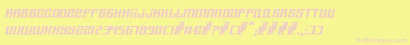 TristarNew-fontti – vaaleanpunaiset fontit keltaisella taustalla