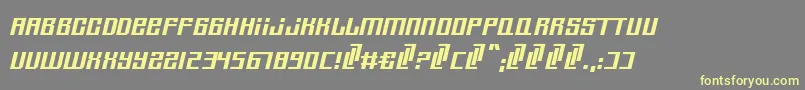 TristarNew-fontti – keltaiset fontit harmaalla taustalla