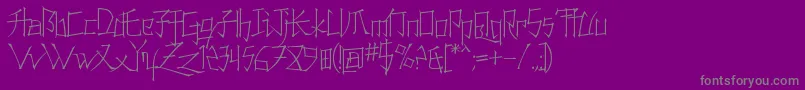 KonfuciuzThin Font – Gray Fonts on Purple Background
