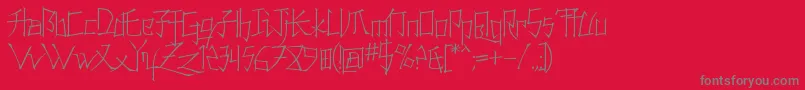 fuente KonfuciuzThin – Fuentes Grises Sobre Fondo Rojo