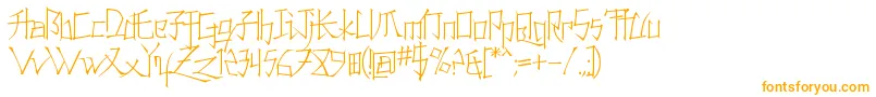 KonfuciuzThin-Schriftart – Orangefarbene Schriften