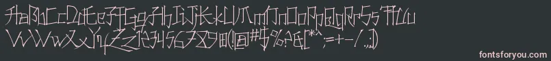 KonfuciuzThin Font – Pink Fonts on Black Background