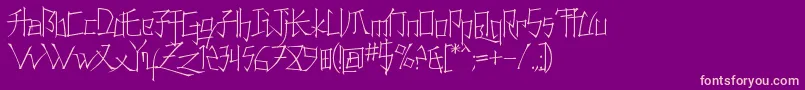 KonfuciuzThin Font – Pink Fonts on Purple Background