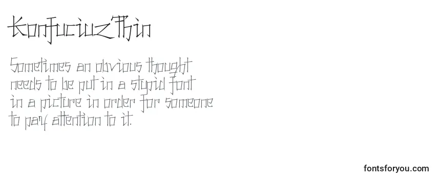 Review of the KonfuciuzThin Font