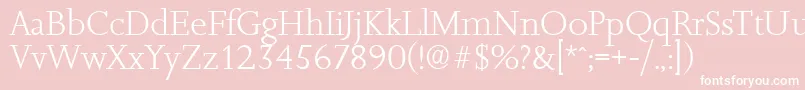 JessicaserialLightRegular Font – White Fonts on Pink Background