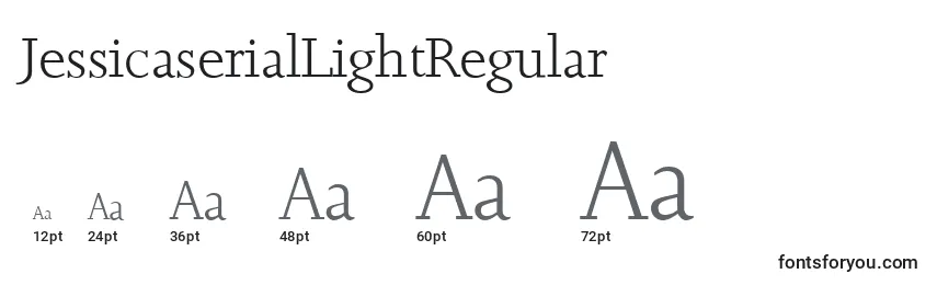 Größen der Schriftart JessicaserialLightRegular
