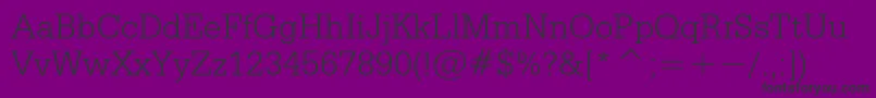 Czcionka Credisc – czarne czcionki na fioletowym tle