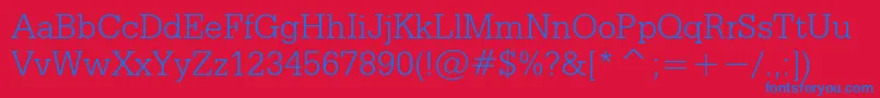 Credisc Font – Blue Fonts on Red Background