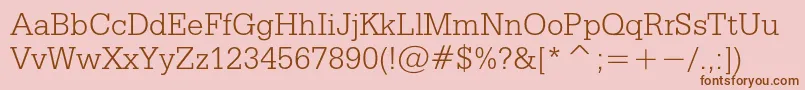 Credisc Font – Brown Fonts on Pink Background