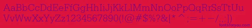 Credisc Font – Purple Fonts on Red Background