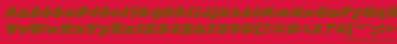 Шрифт DuncecapbbItal – коричневые шрифты на красном фоне