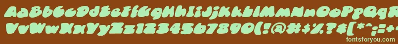 DuncecapbbItal Font – Green Fonts on Brown Background