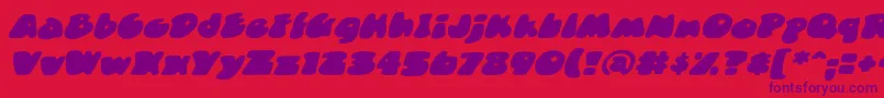 DuncecapbbItal Font – Purple Fonts on Red Background